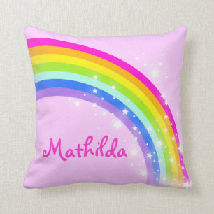 rose d'arc-en-ciel - coussin nommé de coussin de