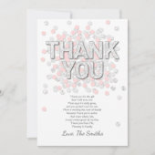 Rose d'argent de confettis de carte de (Devant)