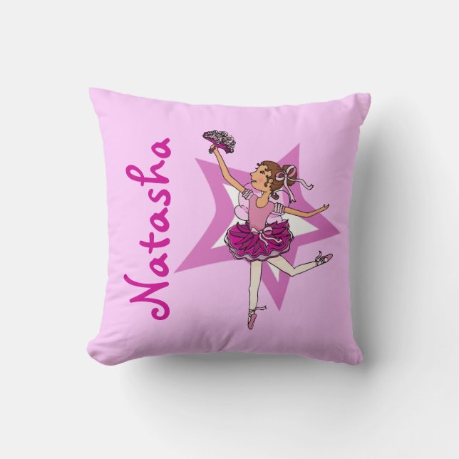 Rose de ballerine - coussin nommé fait sur (Recto)