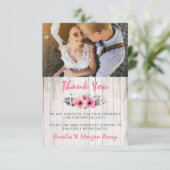 Rose de bois rustique Mariage campagnard Merci (Debout devant)