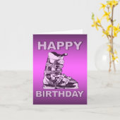 Rose de botte de ski de carte de joyeux (Fleur jaune)