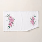 Rose de bouquet peint à la main (Serviette à main)