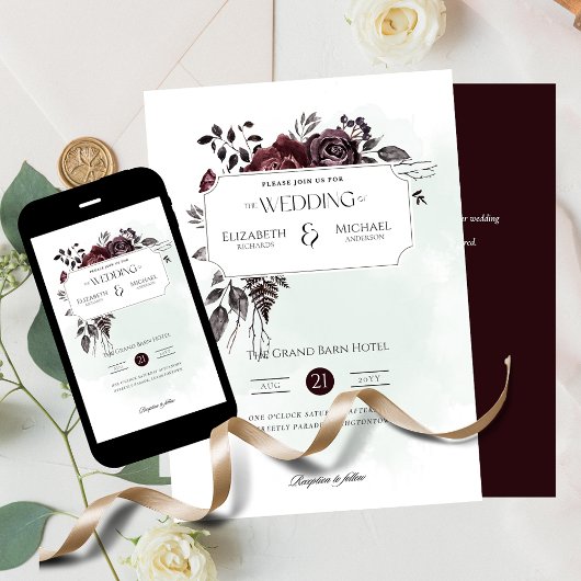 Rose de Bourgogne pour impression ou Faire-part de