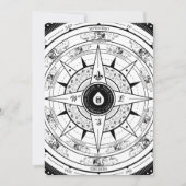 Rose de boussole - carte d'invitation de rectangle (Devant)