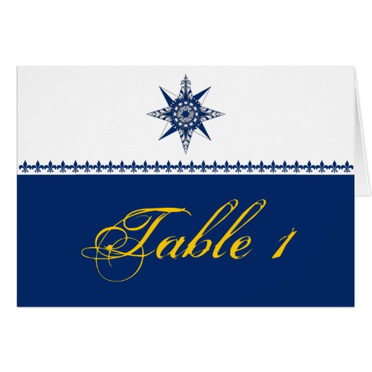 Rose de boussole nautique Mariage de la marine Num (Devant Horizontal)