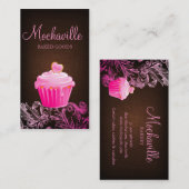 Rose de brun de toile de petit gâteau de carte de (Devant / Derrière)