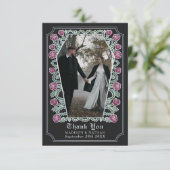 Rose de café gothique noir Carte de remerciements (Debout devant)