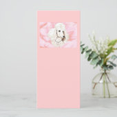 Rose de caniche blanc Pétales rose Invitation (Debout devant)