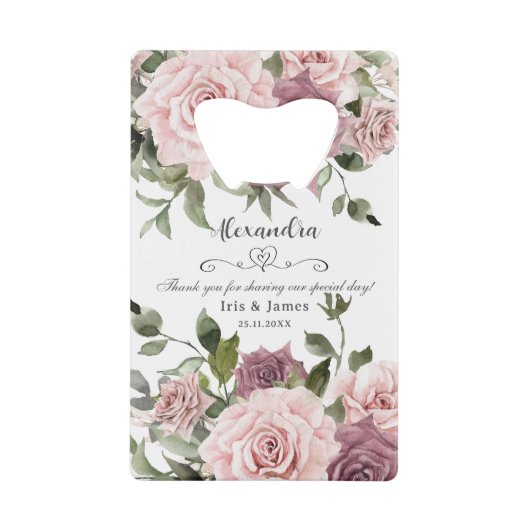 Rose de cannelle Blush Floral Wedding Favoriser (Devant)