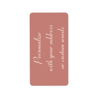 Rose de cannelle Étiquettes de adresse personnalis