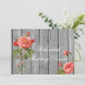 Rose de carte de faire-part de mariage de (Debout devant)