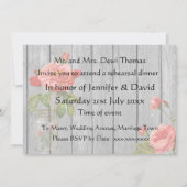 Rose de carte de faire-part de mariage de (Dos)