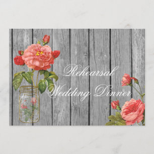 Rose de carte de faire-part de mariage de