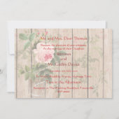 Rose de carte de faire-part de mariage d'Orléans (Dos)