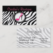 Rose de carte de visite de boutique de chaussure (Devant / Derrière)