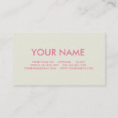 ROSE DE CARTE DE VISITE DE FLEUR DE COEUR (Dos)