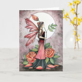 Rose de carte de voeux féerique du feu (Fleur jaune)