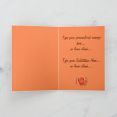 Rose de carte Rose orange personnalisé (Intérieur)