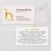 Rose de cartes de visite de Beautycounter (Devant / Derrière)