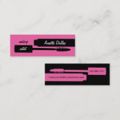 Rose de cartes de visite de maquilleur (Devant / Derrière)