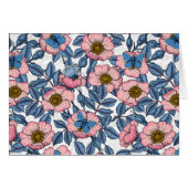 Rose de chien et papillons (Devant horizontal)