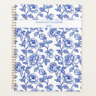 Rose de Chinoiserie Bleue et Blanche