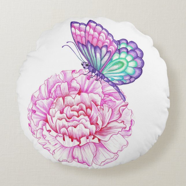 Rose de chou et Coussin papillon (Devant)