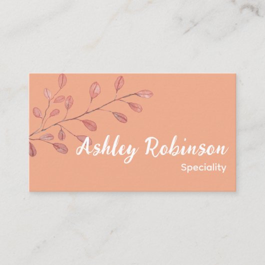 Rose de code QR minimal Carte de visite feuille de (Devant)