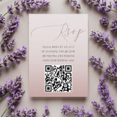 Rose de code QR minimum or Mariage RSVP 