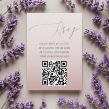 Rose de code QR minimum or Mariage RSVP 