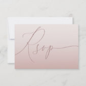 Rose de code QR moderne or simple Mariage RSVP (Devant)