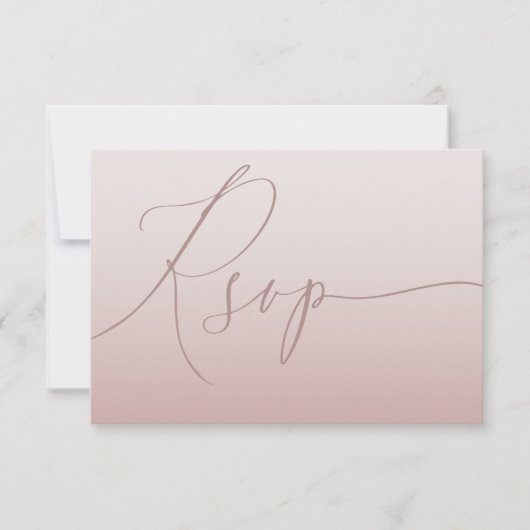 Rose de code QR moderne or simple Mariage RSVP (Devant)