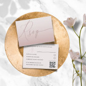Rose de code QR moderne or simple Mariage RSVP
