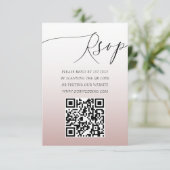 Rose de code QR moderne or simple Mariage RSVP (Debout devant)