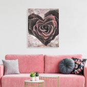 rose de coeur de goth toile enveloppée (Insitu(Salon))