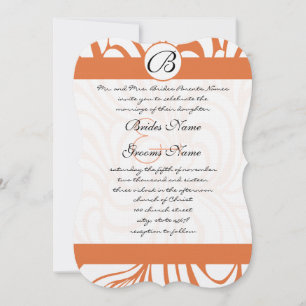 Rose de corail tournoie les invitations de mariage