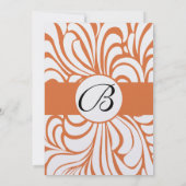 Rose de corail tournoie les invitations de mariage (Dos)