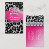Rose de couronne de carte de visite de léopard de (Devant / Derrière)