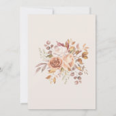 Rose de crème Élégante invitation de mariage (Dos)