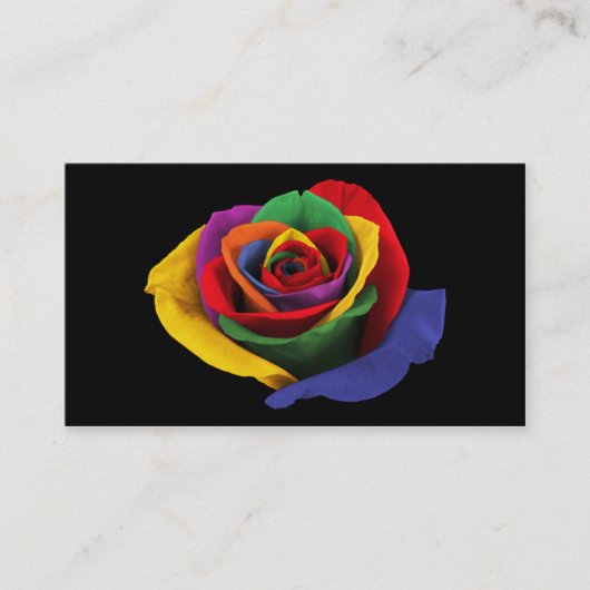 Rose de différents cartes de visite d'une couleur (Devant)
