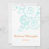 Rose de foi - Faire-part de mariage (Dos)