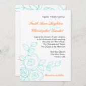 Rose de foi - Faire-part de mariage (Devant / Derrière)