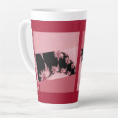Rose de jardin fractal Latte Mug (Angle gauche)