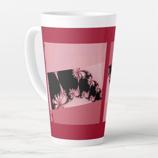 Rose de jardin fractal Latte Mug (Angle gauche)