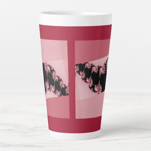 Rose de jardin fractal Latte Mug (Devant)