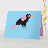 Rose de la carte des oiseaux noirs (Fleur jaune)