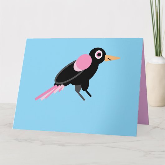 Rose de la carte des oiseaux noirs (Devant)