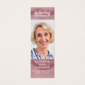 Rose de la fête de la vie Signet de poème (Devant)