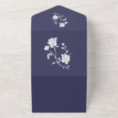 Rose de la Marine Mariage tous en une invitation (Dehors)