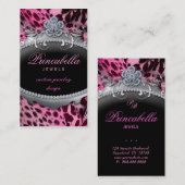 Rose de léopard de fleur de carte de visite de (Devant / Derrière)